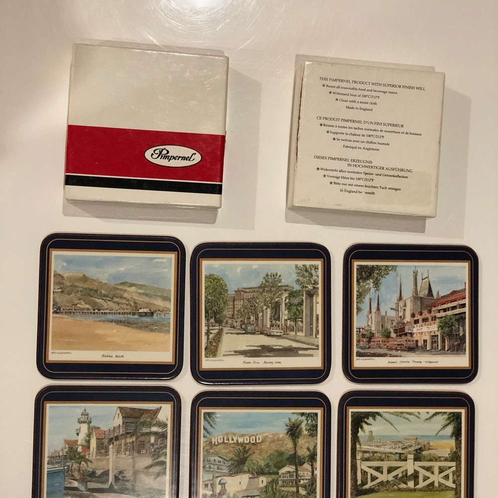 Pimpernel Coasters- Set of 6, Southern California